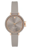 Kate Spade Park Row Silicone Strap Watch, 34mm In Gray