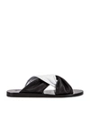 GIVENCHY GIVENCHY TIE FLAT SANDALS IN BLACK,WHITE,GIVE-WZ237
