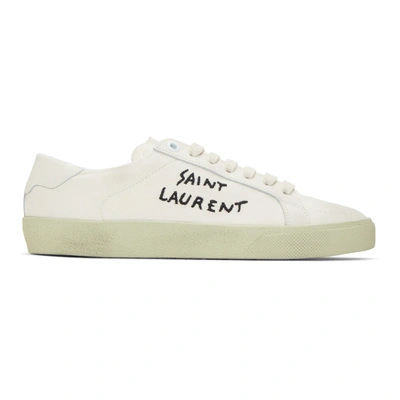 Saint Laurent Off-white Worn-look Court Classic Sl/06 Sneakers