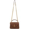 Saint Laurent Collège Monogram Shoulder Bag In 2218 Brandy