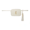 Saint Laurent Lou Monogram Ysl Quilted Leather Belt Bag In White