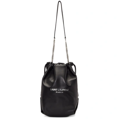Saint Laurent Teddy Bucket Bag In Black