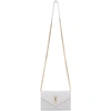 Saint Laurent Off-white Monogramme Envelope Chain Wallet Bag