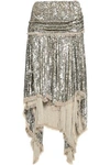 ZIMMERMANN ASYMMETRIC SEQUINED CREPE SKIRT,3074457345620079256