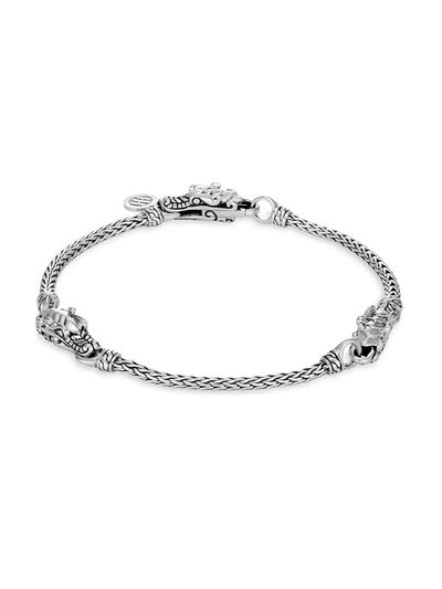 John Hardy Sterling Silver Legends Naga Dragon Station Link Bracelet