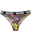 MOSCHINO FLORAL AND LOGO PRINT BRIEFS