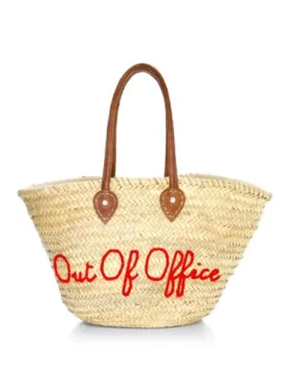 Poolside Large Out Of Office Beach Tote In Red