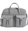 TED BAKER FORSEE LEATHER DOCUMENT BAG - GREY,MXB-FORSEE-XH9M