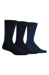 Polo Ralph Lauren Supersoft Diamond Dot Assorted 3-pack Socks In Navy
