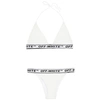 OFF-WHITE Ivory logo-jacquard bikini