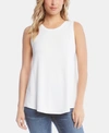 Karen Kane French Terry Tank Top In White