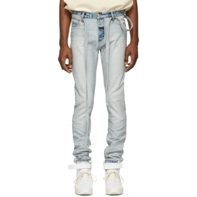 Fear Of God Belted Faded Regular-fit Tapered Jeans In 427vntgindg