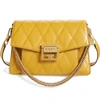 Givenchy Small Gv3 Diamond Quilted Leather Crossbody Bag - Yellow