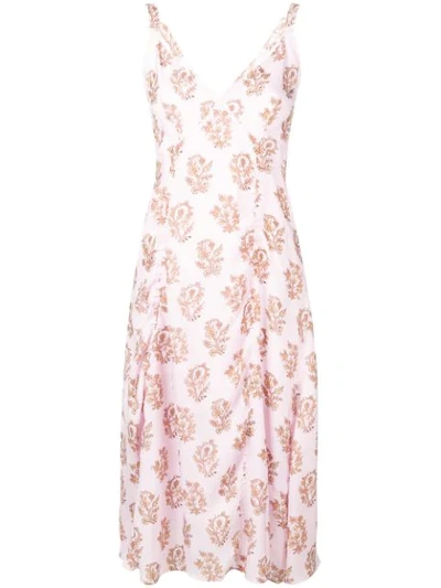 Acne Studios Floral-printed Dress In Pink