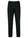 CAMBIO STRIPED CROPPED TROUSERS