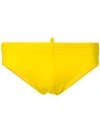 DSQUARED2 DSQUARED2 LOGO印花三角泳裤 - 黄色