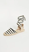 SOLUDOS STRIPED ESPADRILLE SANDALS