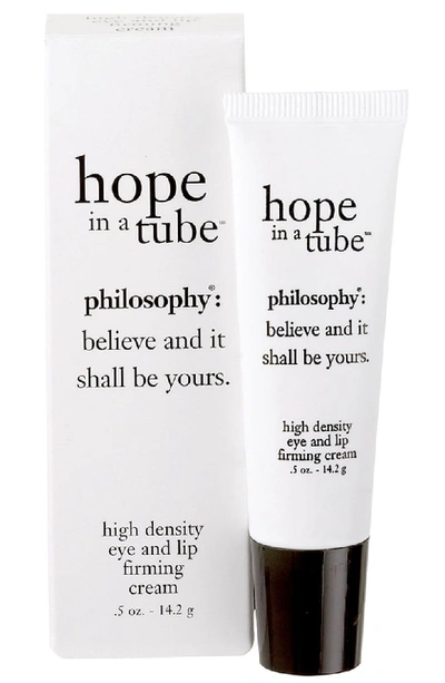 Philosophy Hope In A Tube High-density Eye And Lip Firming Cream In Cream / Creme