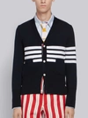 THOM BROWNE THOM BROWNE 4-BAR SAILBOAT INTARSIA CARDIGAN,MKC207A0001413252313