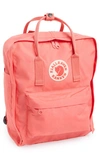 Fjall Raven Kanken Water Resistant Backpack In Peach Pink