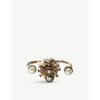 ALEXANDER MCQUEEN DOUBLE SPIDER AND SWAROVSKI CRYSTAL AND PEARL RING