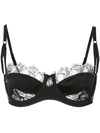 Kiki De Montparnasse Sensuel Lace-trim Underwire Balconette Bra In Black
