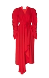 A.W.A.K.E. DRAPED WRAP MIDI DRESS,PF19 D04