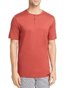 Hanro Night & Day Cotton-jersey Henley T-shirt In Red
