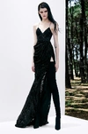 ALEX PERRY PRE-FALL 2019 ALEX PERRY COLTON-SLEEVELESS LEOPARD DEVORE GOWN,D534