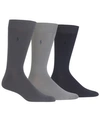 POLO RALPH LAUREN MEN'S 3 PACK SUPER-SOFT DRESS SOCKS