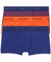 Calvin Klein Men's Cotton Stretch Low-rise Trunks 3-pack Nu2664 In Orange Sky Assorted