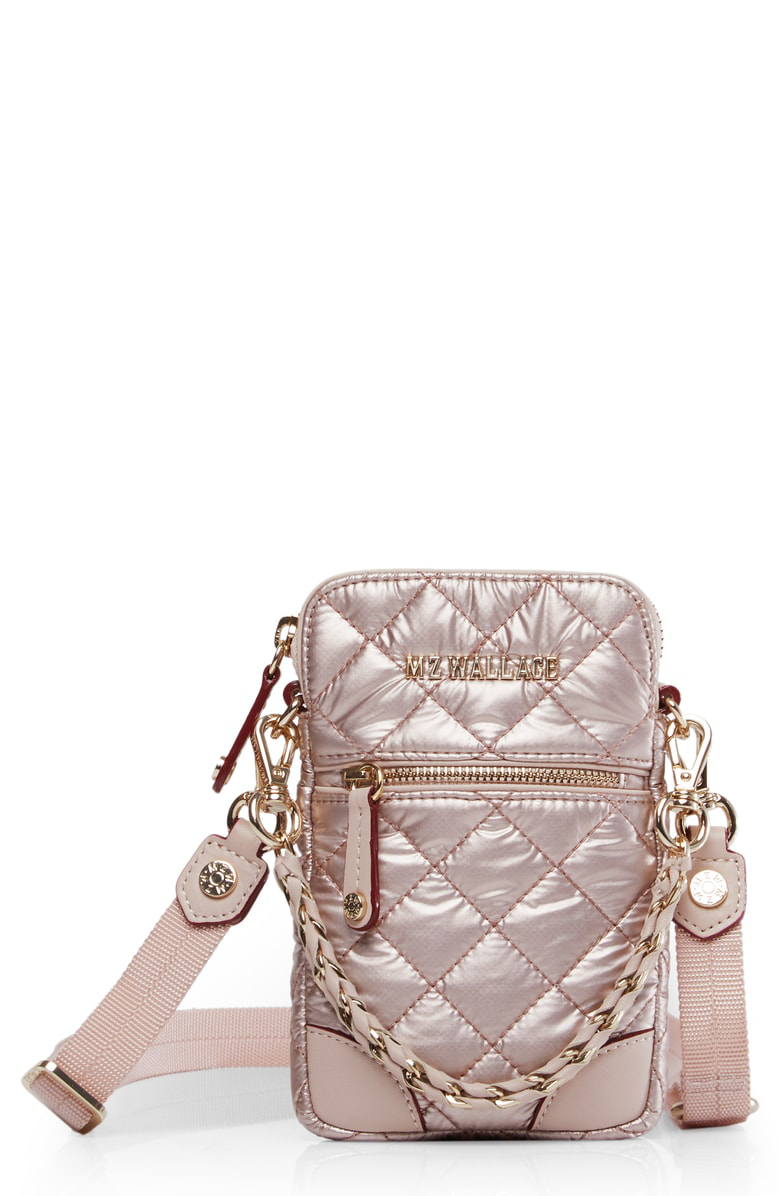 Micro Quilted Nylon Crossbody Bag IUCN Water