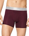 Tommy John Second Skin Crescent Dot Titanium Trunks In Wine