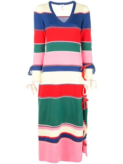 Rosie Assoulin Striped Knitted Dress - 多色 In Green