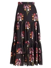 BORGO DE NOR Emme Crepe Floral Maxi Skirt