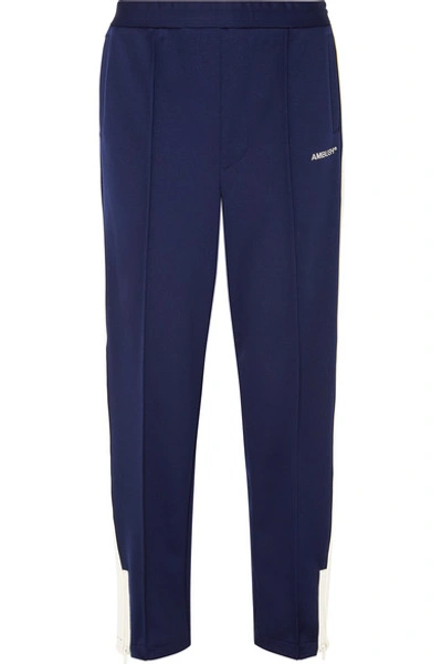 Ambush Striped Stretch-jersey Track Trousers In Navy
