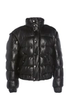 COMMON LEISURE ALL TIME HOODED QUILTED LEATHER JACKET,727077