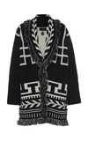 ALANUI NATIVE TWO-TONE BELTED CASHMERE CARDIGAN,727121