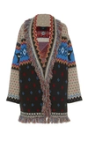 ALANUI ELEPHANT FAIR ISLE WOOL CARDIGAN,727122