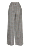 MARTIN GRANT CHECKED WOOL-BLEND WIDE-LEG PANTS,727158