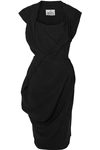 VIVIENNE WESTWOOD DRAPED CREPE DE CHINE DRESS