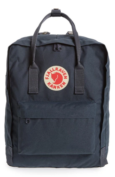 Fjall Raven Fjällräven Kånken Water Resistant Backpack In Navy