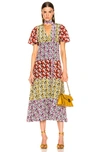 Valentino Floral-print Silk Crepe De Chine Midi Dress In Multi