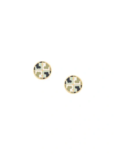 Tory Burch Logo Circle Stud Earrings - 金色 In Gold