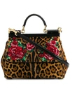 DOLCE & GABBANA LEOPARD SICILY TOTE BAG