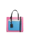 MARC JACOBS GRAINY LEATHER THE MINI GRIND COLORBLOCKED TOTE BAG,10813995