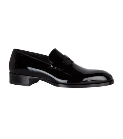 Tom Ford Twist-front Leather Loafer In Black