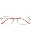 GUCCI GUCCI EYEWEAR SQUARE GLASSES - 金色