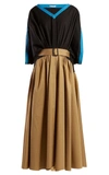 JW ANDERSON ASYMMETRIC COTTON-TWILL BELTED MAXI DRESS,10814062