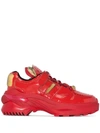 MAISON MARGIELA RED ARTISANAL LEATHER LOW